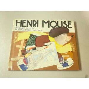 Vintage Henri Mouse Children's Book Art Storybook 1980s Whimsical‎ Paris Vibes